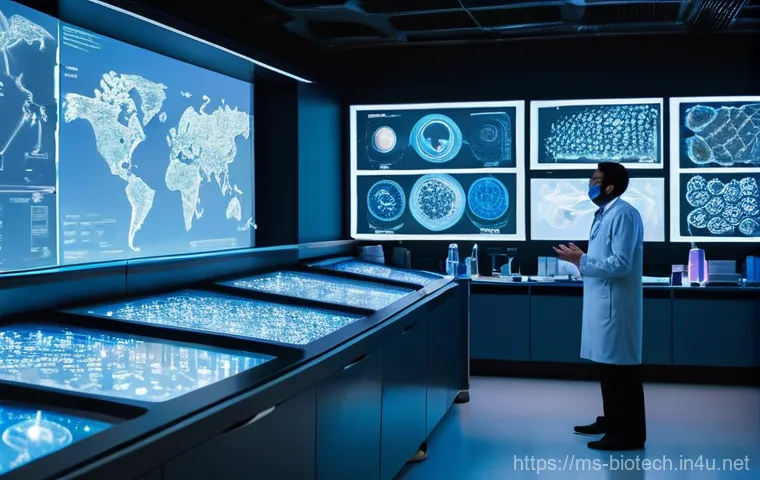 mRNA 플랫폼 기술 - **Prompt: mRNA's Cellular Recipe Book**
    "A vibrant and detailed scientific illustration of the i...