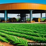 바이오 에너지 - **Prompt:** A vibrant, optimistic image showcasing various agricultural wastes in Malaysia being tra...